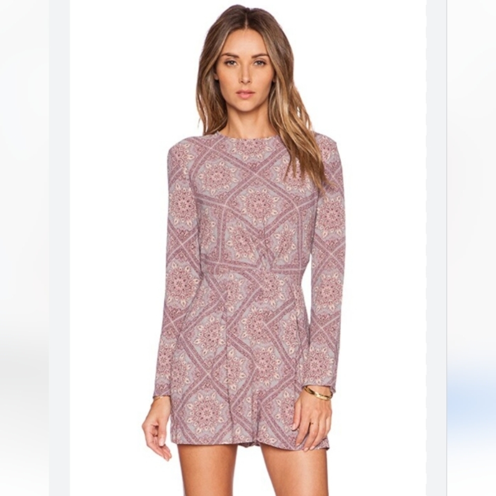 Zimmermann Patterned Seer Ray Long Sleeve Romper Size 2 (US 6-8)
